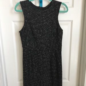 Knee length fitted black dress